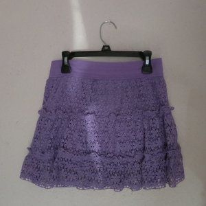 Lilac Tiered Ruffle Skirt
